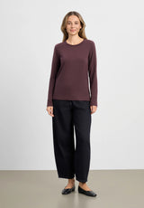 Amanda T-Shirt LS - Dark Plum