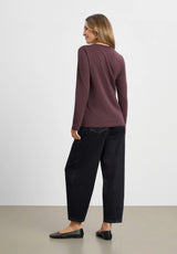 Amanda T-Shirt LS - Dark Plum