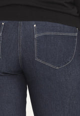 Amelia Straight - Medium Length - Dark Blue Denim
