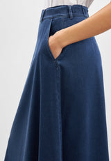 Asta Skirt - 80 cm - Medium Blue Denim