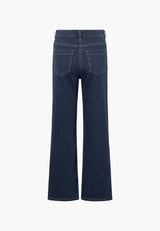 Carol Loose - Medium Length - Dark Blue Denim