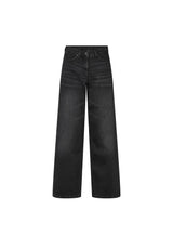 Carol Loose - Medium Length - Washed Black Denim