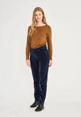 Charlotte Regular Corduroy - Medium Length - Navy