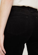 Charlotte Regular Corduroy - Medium Length - Black