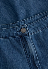 Charm Elastic Loose - Medium Length - Blue denim