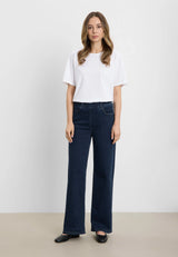 Donna Loose - Medium Length - Dark Blue Denim