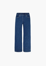Donna Loose - Cropped - Blue Denim