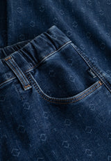 Donna Loose - Cropped - Blue sashiko