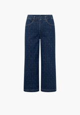 Donna Loose - Cropped - Blue sashiko