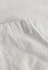 Donna Loose Cropped - White pinstripe