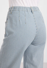 Donna Loose CL - White blue stripe