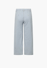 Donna Loose CL - White blue stripe
