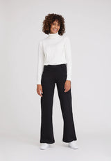 Donna Loose Jersey - Medium Length - Black brushed