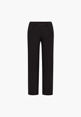 Donna Loose Jersey - Medium Length - Black brushed