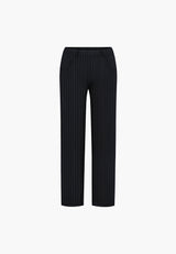 Donna Loose Jersey - Medium Length - Black Stripe Brushed