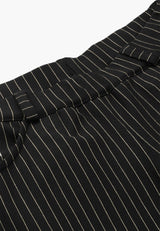 Donna Loose Jersey - Short Length - Black Stripe Brushed