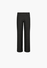 Donna Loose Jersey - Short Length - Black Stripe Brushed