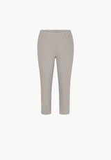 Elizabeth Slim Capri Medium Length - Grey Sand