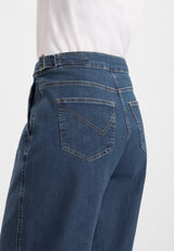Freya Tapered Loose Cropped - Blue Denim