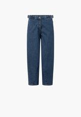 Freya Tapered Loose Cropped - Blue Denim