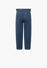 Freya Tapered Loose Cropped - Blue Denim