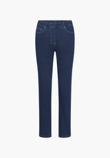 Hannah Regular - Ekstra Short Length - Dark Blue Denim