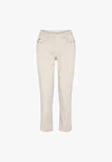 Hannah Regular Crop - Grey Sand