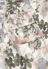 Hannah Regular - Extra Short Length - Khaki watercolour print