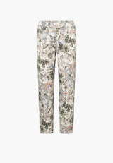 Hannah Regular - Extra Short Length - Khaki watercolour print