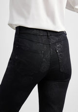 Hannah Regular - Extra Short Length - Black Bloom Print