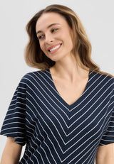 Ingrid Dress SS - Navy Stripe