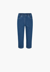 Kelly Regular Capri Short Length - Blue Denim
