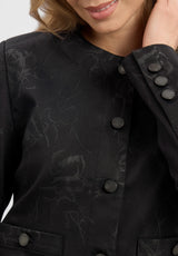 Melody Classic Jacket LS - Black Bloom Print