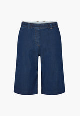 Phoebe Loose Shorts - Medium Blue Denim