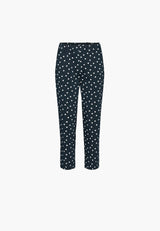Taylor Regular - Cropped - Navy white dot