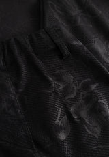 Taylor Regular - Medium Length - Black Bloom Print