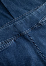 Thea Straight - Medium Length - Blue Denim