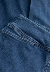 Thea Straight - Medium Length - Blue Denim