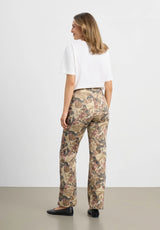 Thea Straight - Medium Length - Plum Botany Print