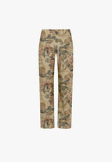 Thea Straight - Medium Length - Plum Botany Print