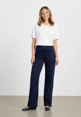 Thea Straight - Medium Length - Dark Blue Denim