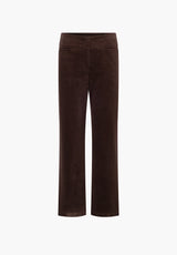 Thea Straight Sametti - Medium Length - Brown