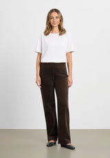 Thea Straight Sametti - Medium Length - Brown