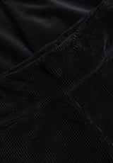 Thea Straight Sametti - Medium Length - Black