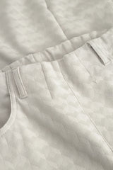 Tracy Straight - Medium Length - Grey Sand Jacquard