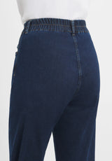 Violet Relaxed - Medium Length - Dark Blue Denim
