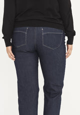 Amelia Straight - Medium Length - Dark Blue Denim