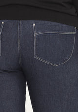 Amelia Straight - Medium Length - Dark Blue Denim