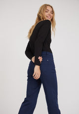 Amelia Straight - Medium Length - Navy