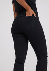 Laura Slim - Medium Length - Ecolabel - Washed Black Denim